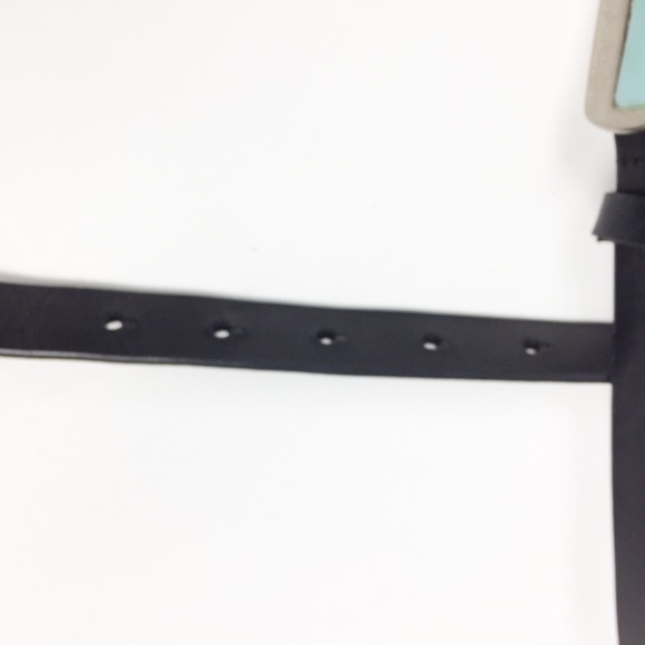 Coldwater Creek Black Belt Faux Stone on Buckle S - Picture 4 of 6